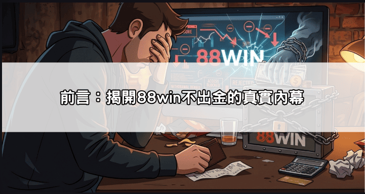 88win不出金與黑網代操:警惕那些掛名88win的虛假詐騙網站